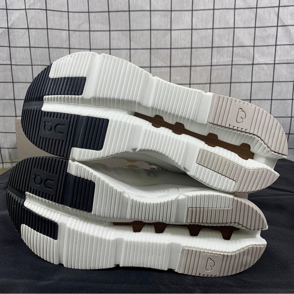 On Running Cream and Brown Sneakers - Picture 5 of 5